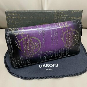 特注限定品 EU製 定価23万◆UABONI*ユアボニ*幻のパティーヌ*ラウンドファスナー長財布◆上品 ゴールデン 手染 カーフスキン メンズ 紳士