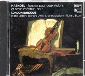 a869　HAENDEL:SONATES POUR DEUX VIOLONS ET BASSE CONTINUE OP.5/LONDON BAROQUE