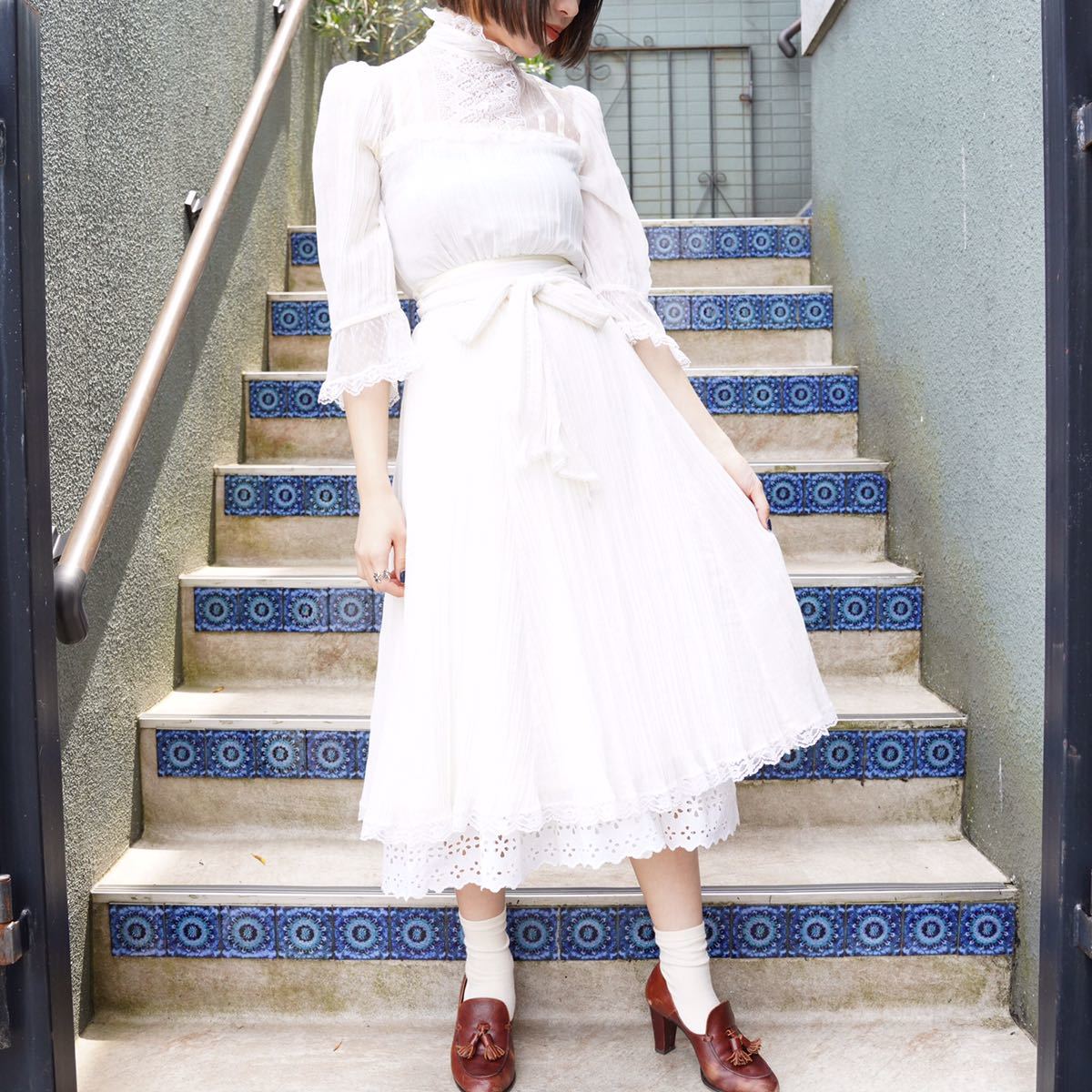 Gunne Sax Vintage ガニーサックス コテージコア マキシドレス|Yahoo