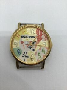 【21655】 日比野克彦　KATSUHIKO HIBINO 腕時計　クォーツ 　可動　ベルトなし　中古品　二次流通品