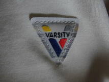 ⑪VARSITY チアリーダー チアダンス ガール ハイネックバックファスナーレオタード素材赤白青ライン白赤インナー 米国のS 国内のMぐらい_画像4