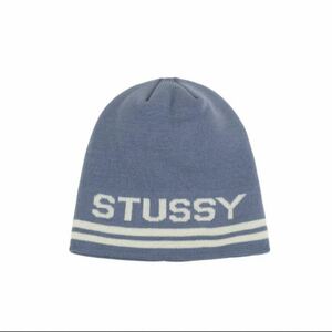 タグ付き 新品 未使用 stussy ニット キャップ ユニセックス サックス ビーニー ニット帽 ニットキャップ