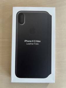 新品 iPhone XS Max レザーフォリオ ブラック MRX22FE/A 純正 レザーケース 手帳型