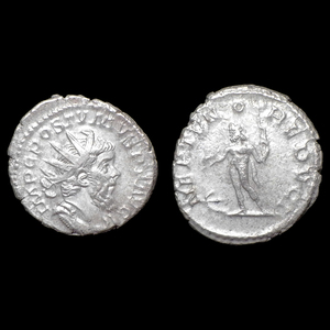 【古代ローマコイン】Postumus（ポストゥムス）クリーニング済 シルバーコイン 銀貨 アントニニアヌス(KPyHy36TYk)