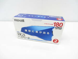 ■未開封　maxell　VHS　T-180　HGX　ハイグレード　180　ビデオカセットテープ　2Ｐ