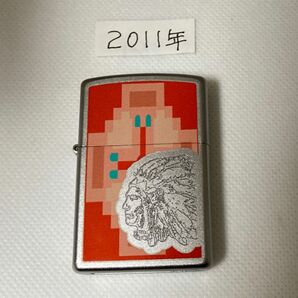 ZIPPO インディアン　サテンクローム　未使用　美品　箱無し　2011年製