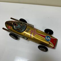 A173 当時物　昭和レトロ　萬代屋　ブリキ　玩具　オモチャ　golden Racer ゴールデンレーサー　旧バンダイ_画像6