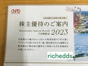 即決！送料無料！paypayクレジットOK！日本駐車場開発電子チケットのみ1000株分の1ID(2IDまで有)/日本スキー場開発リフト割引券等