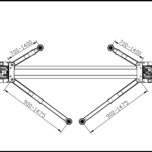 ワールドワイド製 2柱リフト 電動油圧チェーン式 【4ｔ】 最大上昇1800mm 安全装置機能の画像3