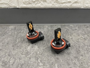 H8 H11 H16 LED バルブ ヘッドライト フォグランプ イエロー アンバー 系 左右 セット 未使用品