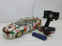 K037-S3-12645 Castrol カストール TOYOTA トヨタ ラジコン 全長約47cm SANWA Seven ACE リモコン タミヤ 充電器 他 現状品①_画像1