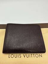 LOUIS VUITTON ルイヴィトン タイガ アカジュー ポルト ビエ 6 カルトクレディ M30486 二つ折り財布 札入れ カードケース メンズレディース_画像1