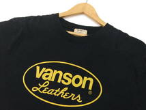 ■vanson■長袖Tシャツ 黒 XXLサイズ バックプリント 袖ロゴ ロンT バンソン_画像3