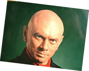 ユルブリンナー　◆昭和レトロ　フジカラー　ＦⅡ－４００　フジフィルム　　Yul Brynner　フレーム　額　ポスター　１９７０年代　企業物