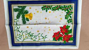 4-2 tea towel (68×48.5. cotton * cotton 100%) Christmas decoration,., osmanthus heterophyllus, bell, star 