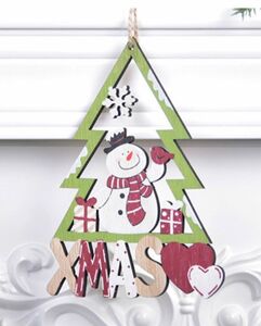 クリスマスグッズ 飾り 木製チャーム オーナメント　☆雪だるま☆