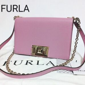 値下げ 【新品】フルラ FURLA ショルダーバッグ クロスボディー レディース ピンク チェーンバッグ ミニバッグ