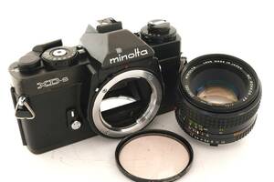 【動作品】minolta XD-s ブラック MC ROKKOR-PF 50mm F1.7 大口径 標準 単焦点レンズ フィルムカメラ 一眼レフ MF ミノルタ 希少 名機