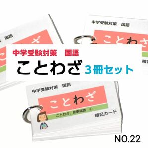 【22】小学生国語　ことわざ　暗記カード（中学受験対策）