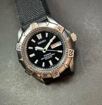 ★稼働品★ SEIKO 7S26-0050 SKX421 TITANIUM セイコー 1998年製推定 海外モデル ダイバー 自動巻 腕時計_画像2