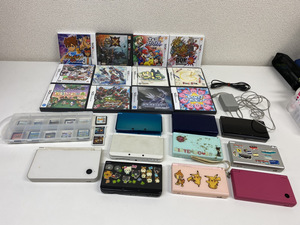 1300-03★任天堂 NINTENDO DSlite/3DS/DSLL/DSi 10台 ソフト15点おまとめ★