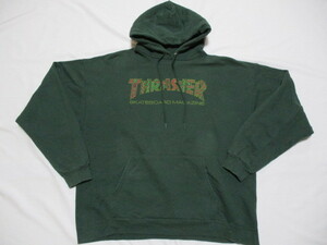 THRASHER スラッシャー スウェットパーカ 緑 L