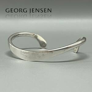 K：GEORG JENSEN ジョージジェンセン バングル 925 S A10 シルバー 約21.4ｇ ブレスレット アクセサリー