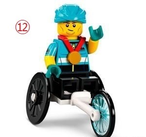 ★LEGO（レゴ)★ミニフィギュアシリーズ22★ ⑫車いすレーサー(スポーツ車いす)