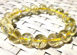 * great brilliancy * sun energy * Vitality * fatigue restoration * healing * Rainbow Iris * lemon quartz * large .12mm*17cm*