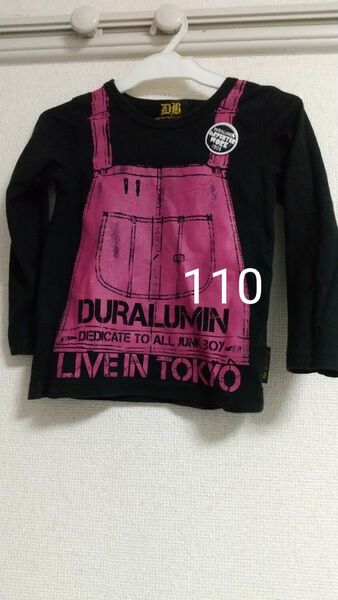 長袖Tシャツ　ロングTシャツ　ロンT　カットソー　110 黒　ブラック　ピンク　Tシャツ TOKYO
