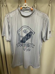 [美品] (最終値下げ) SY32 by SWEET YEARS GOLF エスワイサーティトゥバイスィートイヤーズ ゴルフ STRIPE SHADOW MOCK SHIRTS グレー GLAY