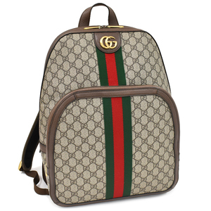 グッチ オフィディア ミディアム バックパック リュック GGスプリーム ベージュ エボニー ウェブ ストライプ GUCCI