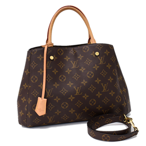 ルイヴィトン 2WAYハンドバッグ モンテーニュMM M41056 モノグラム ブラウン LOUIS VUITTON Montaigne MM