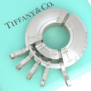  Tiffany 5 полосный круглый кольцо для ключей -тактный Lee me licca серебряный TIFFANY&Co. 1 пункт ограничение 