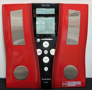 TANITA タニタ インナースキャン 体重計 音声案内 BMI 健康管理 2020年製 BC-J02 レッド 赤 動作確認済み　(11035A