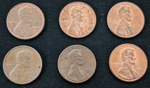 1セント 硬貨　まとめて　1953年〜1994年　ONE CENT　アメリカ合衆国　リンカーン　LIBERTY　(11065_画像2