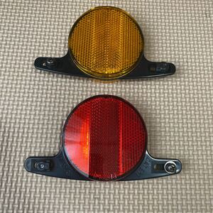 Cat Eye Rr-250-wu Red and yellow reflector pair キャットアイ赤&黄色リフレクター　OLDBMX skyway kuwahara REDLINE マングース