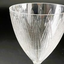 グラスの銘品 R.LALIQUE ルネ・ラリック 「LOTUS」 ロータス 蓮 グラス 杯 酒器 高さ10㎝ アールデコ 装飾デザイン 本物保証_画像2