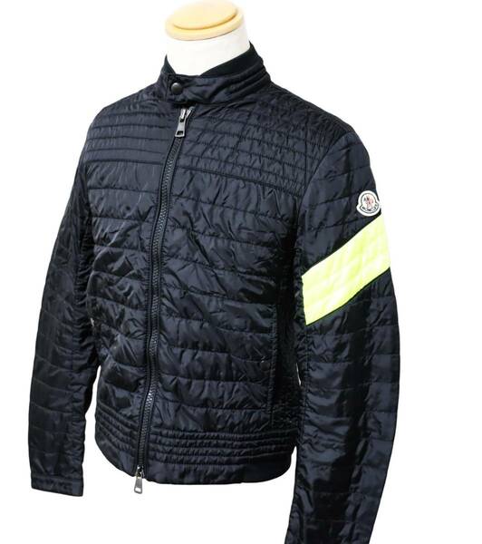 モンクレール【美品】ROI ライトダウン サイズ１ ブラック＆イエロー ジャパンタグ MONCLER