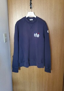 １円スタート最落なし【スウェット】サイズM ネイビー 国内正規品 モンクレール MONCLER