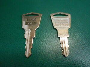 【二本】T0230 タキゲン 【純正＋合鍵】 TAKIGEN T0230 純正カギ一本＋合鍵(社外品)一本の計２本　注※出品物はキーのみです