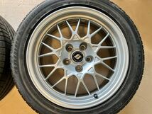 bnr32 GT-R v-spec 4本セット 8J+30 17インチ ホイール BBS RACING タイヤ 245/45r17 RE050A POTENZA 割れなし_画像5