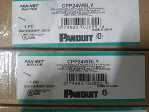【新品】PANDUIT CPP24WBLY 24ポートモジュラーパッチパネル枠 １U 5個セット