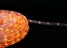 訳あり 1円 イルミネーション LED クリスマス ロープライト 10m オレンジ 防水仕様 屋外用 ハロウィン NO3_画像3