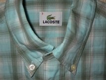 z3391LACOSTE★ラコステ★チェック柄★長袖ボタンダウンシャツ★サイズ3★人気★送料格安_画像3