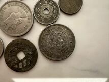 【中古】古銭 まとめて 明治31年 三十一年 竜 50銭 銀貨 五十銭 含む 日本 中国 香港 硬貨 コイン 寛永通宝【札TB02】_画像6