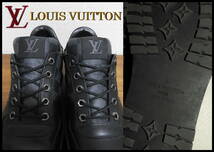 完売 LOUIS VUITTON ダミエレザースニーカー ルイヴィトン 国内正規品 メンズ 7 シューズ ブラック モノグラム ジャケット バッグ ベルト黒_画像9