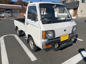 平成元年 スバル サンバートラック M-KT6 4WD 3VALVEエンジン 車検令和6年2月まで ４速MT 東京出品