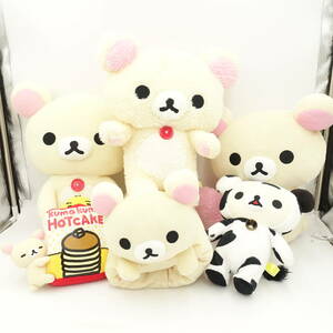 コリラックマぬいぐるみ6点おまとめセット/中古/うたたねクッション/ハートがいっぱい XL/I Love Rilakkuma など/サンエックス/13166