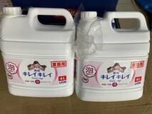 送料無料 キレイキレイ 薬用 泡ハンドソープ シトラスフルーティの香り 液体 4L×2個セット(医薬部外品)【業務用 大容量】_画像1